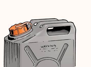Tight fuel cans keep out dust
